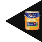 Esmalte Sintético Coralit Total 900mL - Base Água - PRETO BR