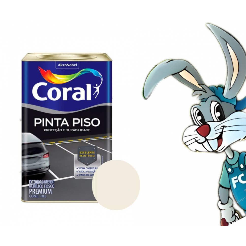 Tinta Fosca Pinta Piso Premium Internas e Externas 18L Coral - BRANCO