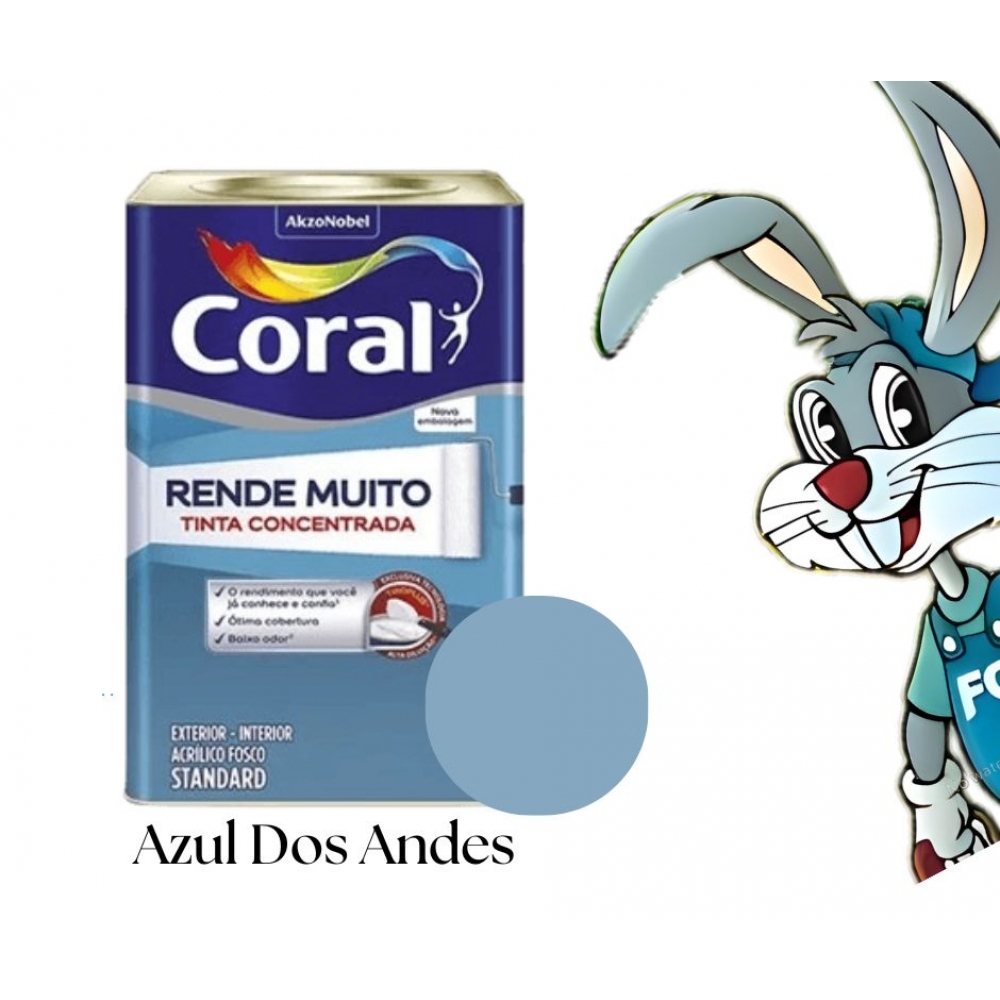 Tinta Coral Rende Muito 16L - Tinta concentrada - AZUL DOS ANDES