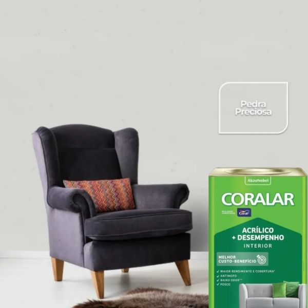 Tinta Coral Coralar - Acrílico + Desempenho - PEDRA PRECIOSA 18L