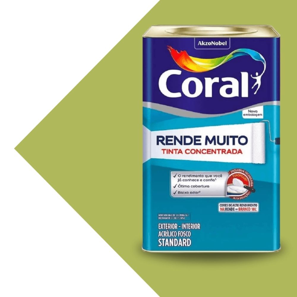 Tinta Coral Rende Muito 16L - Tinta concentrada - VERDE LIMÃO