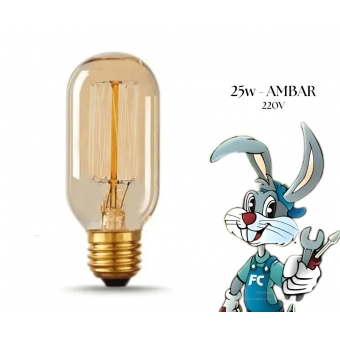 Lâmpada Filamento Carbono T45 - 25W cód 27933
