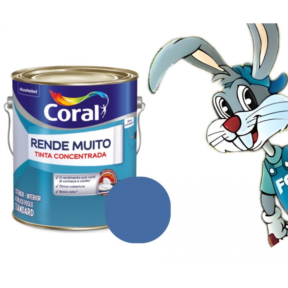 Tinta Coral Rende Muito 3,2L - Tinta concentrada - AZUL PROFUNDO