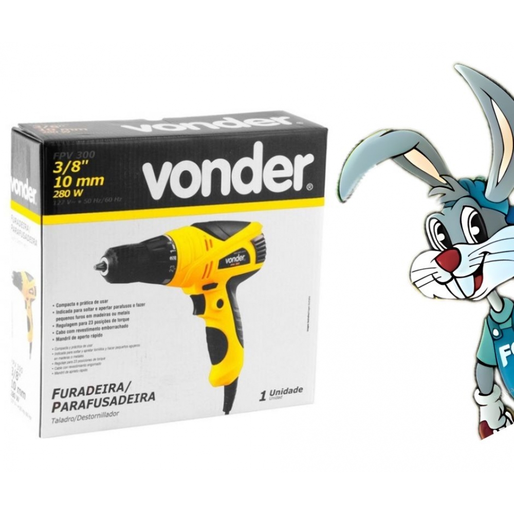 Furadeira e Parafusadeira Vonder 3/8 280W - cód 62 - VONDER