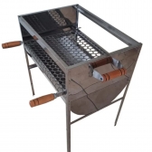 Churrasqueira Inox Retangular Grande Aberta