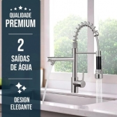 Torneira Gourmet Mesa com Dois Jatos Monocromático - Cód - LINHA METAL