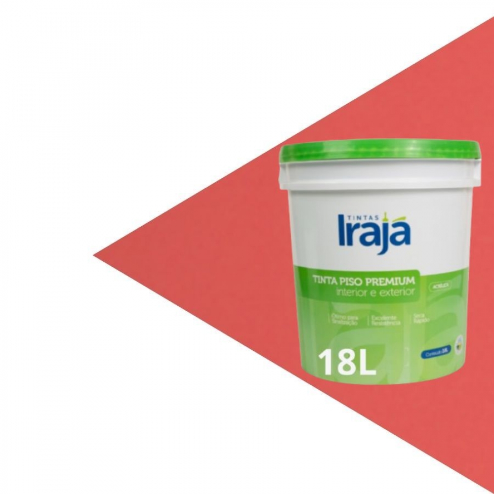 Irapiso Tinta para Piso Premium 18L - Irajá - VERMELHO QUADRA