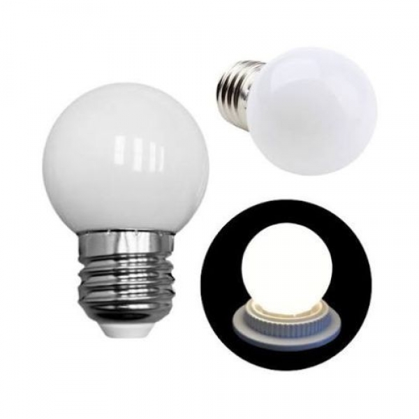 Lâmpada Bolinha Azul 1w 220v - Cód 12944 - AZUL FRIO