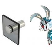 Porta Toalha de Rosto Mini (Vidro)- 80x80x10 - cód 23974 FUME - GLASSCUBAN