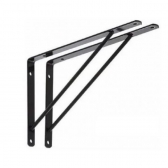 Mão Francesa Preta Suporte Prateleira 50cm - PRETA