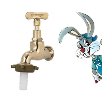 Torneira Curta Jardim 1/2x3/4 Amarela (METAL) - cód 1128320 - cód   7539