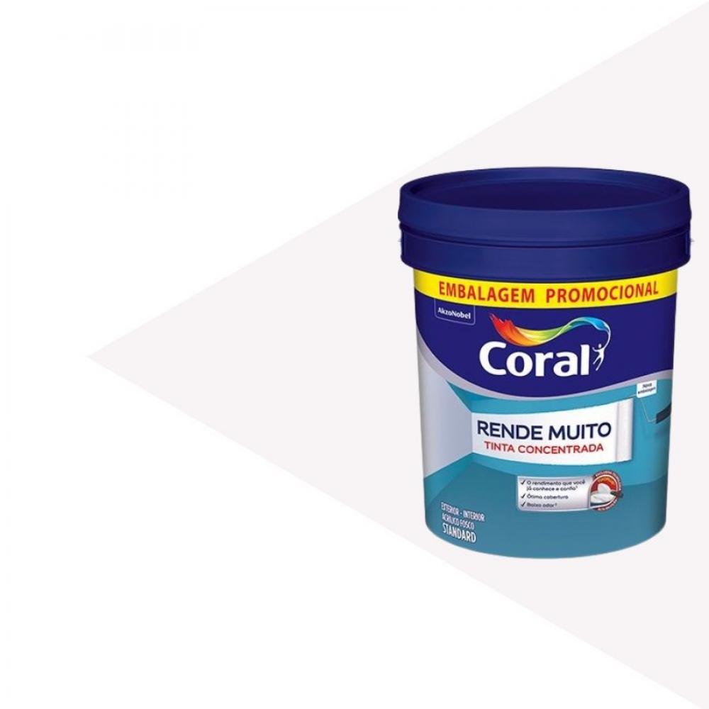 Tinta Coral Rende Muito 16L - Tinta concentrada - BALDE 20L BRANCO NEVE