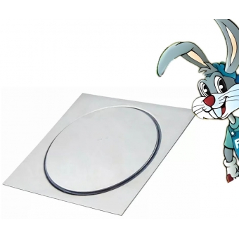 Ralo Click R. Quadrado 15 x 15 Cm Cromado cód 1401515 - cód 28167