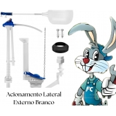 Mecanismo Completo Universal Simples com Botão de Acionamento Lateral Externo Branco - cód 1138 - ASTRA