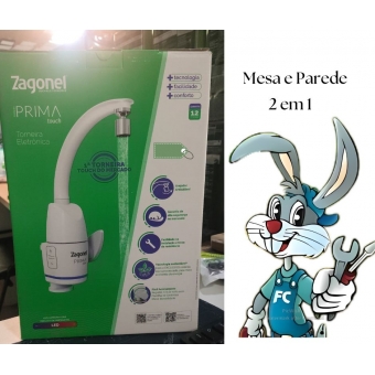 Torneira Elétrica Prima Touch 2 em 1 Branca 5500W 220V - cód 11031
