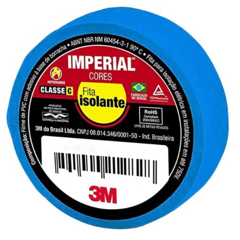 Fita Isolante Imperial 3M 18MM x 10M - cód 22853 - 18MM X 10M