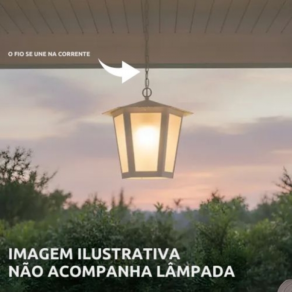 Pendente L-1-C : Branco - Cód 6201 - LANTERNA