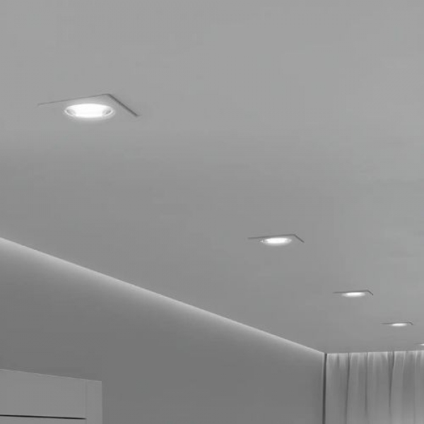 Kit 10 Spots Led Embutir Quadrado 5w - 6500k - cód 13018 - BRANCO FRIO