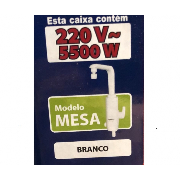 Torneira Eletrônica Essence Lorenzetti Branca Mesa - 5500w - 220v - cód 34280 - LORENZETTI
