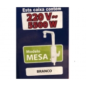 Torneira Eletrônica Essence Lorenzetti Branca Mesa - 5500w - 220v - cód 34280 - LORENZETTI
