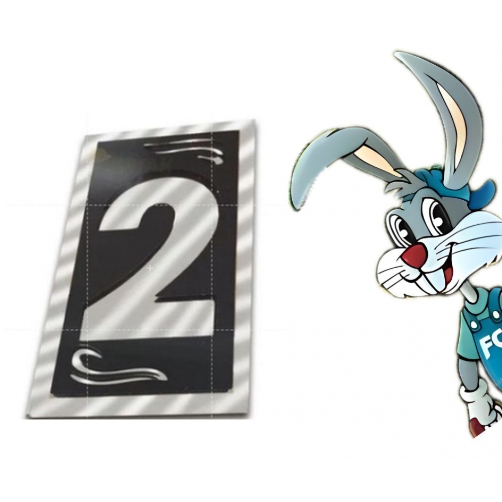 Numero Residencial 2 Vidro Espelhado - cód 22638 - DENARDI