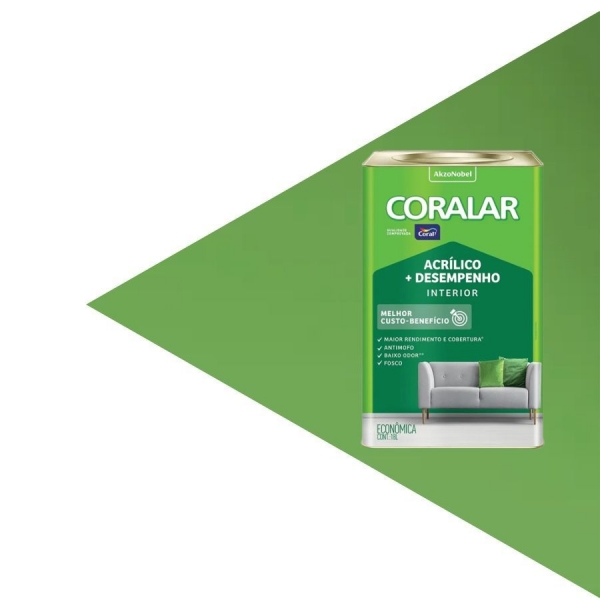 Tinta Coral Coralar - Acrílico + Desempenho - VERDE TIMBALADA  18L