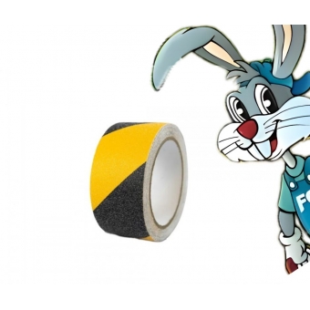 Fita Antiderrapante Amarela/Preta  50mm x 5m - cód 29910