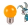 Lâmpada Bolinha 1W Amarela - BIVOLT E27 -  cód - 34323 - AMARELA