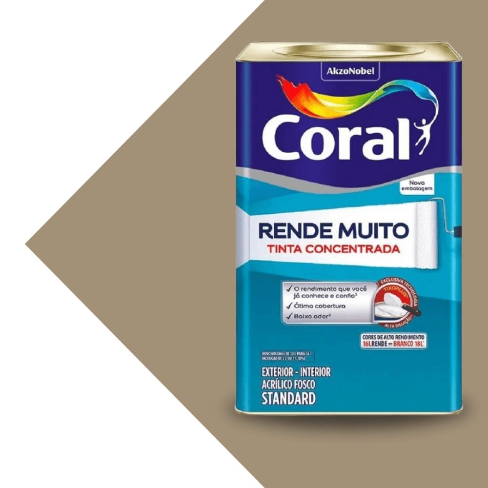 Tinta Coral Rende Muito 16L - Tinta concentrada - CONCRETO