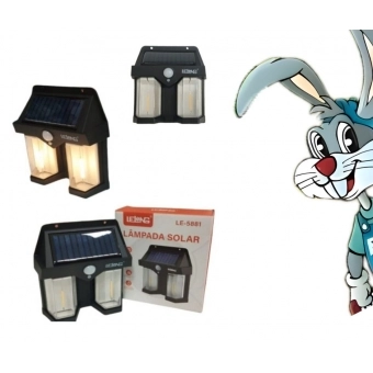 Luminária Solar LELONG - LE5881 - Com sensores de Movimento - 5,5V  - 2W