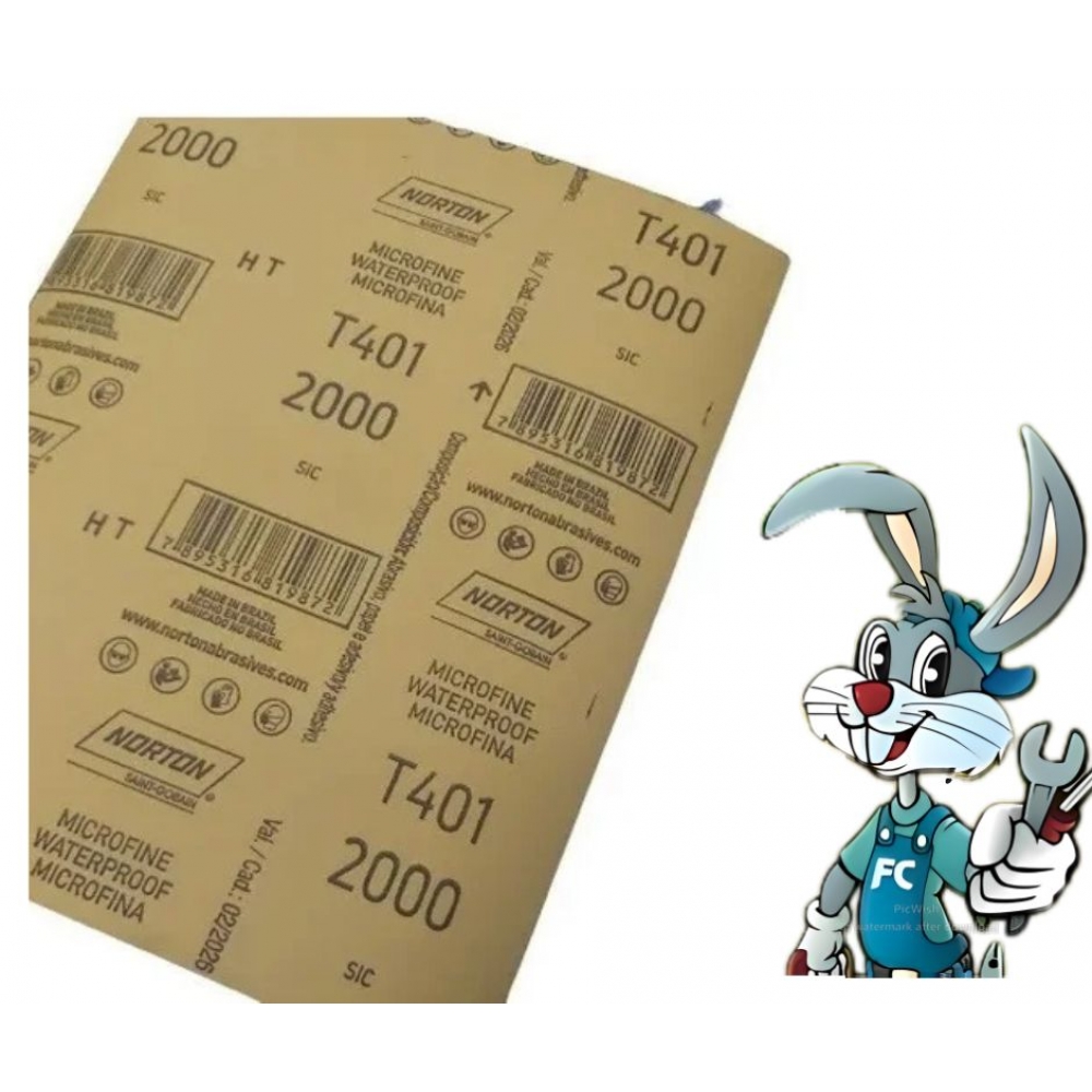Folha Lixa Dágua - N 2000 cód 4999 - LIXA NORTON