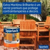 Verniz Sparlack Extra Maritímo Brilhante Natural Incolor 900ML - Base Solvente - EXTRA