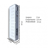 Luminária de Emergência 30 Leds 2w Bivolt - cód 21109 - BRANCO FRIO
