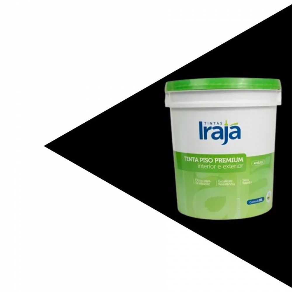Irapiso Tinta para Piso Premium 3,6L - Irajá - PRETO