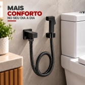 Ducha Higiênica Black Quadrada 1/4V - Cód 1430680 - TORNEIRAS COELHO