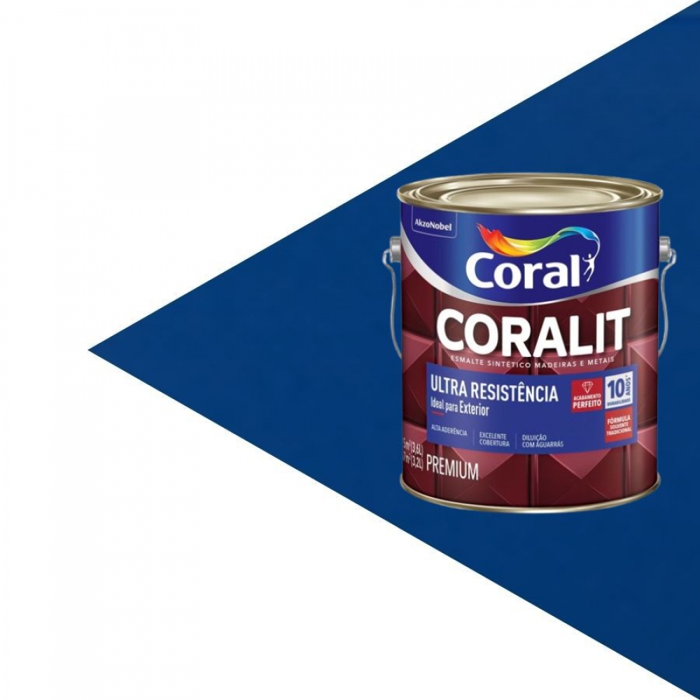 Esmalte Sintético Ultra Resistência Coral 3.6L - AZUL DEL REY