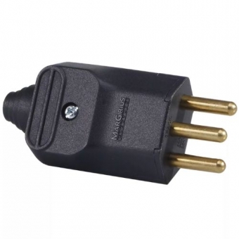 Plug Macho 2p + T 20A  250V - Prensa Cabo - Cód 13515