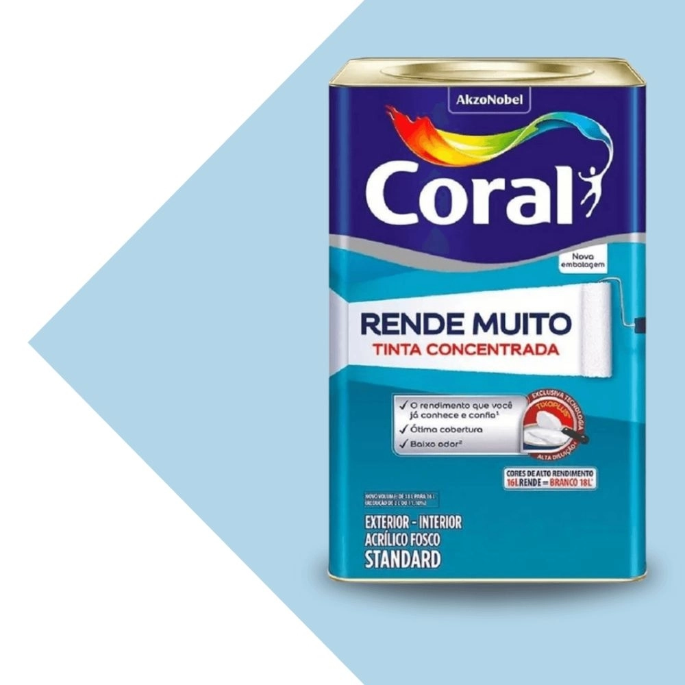 Tinta Coral Rende Muito 16L - Tinta concentrada - AZUL SERENO
