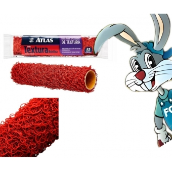 Rolo de Textura Rústica Red 23 cm - cód 3026