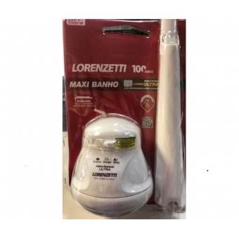 Chuveiro Ducha Elétrica Maxi Banho 3T Com Cano - 220V 5500W - Lorenzeti cód 4515