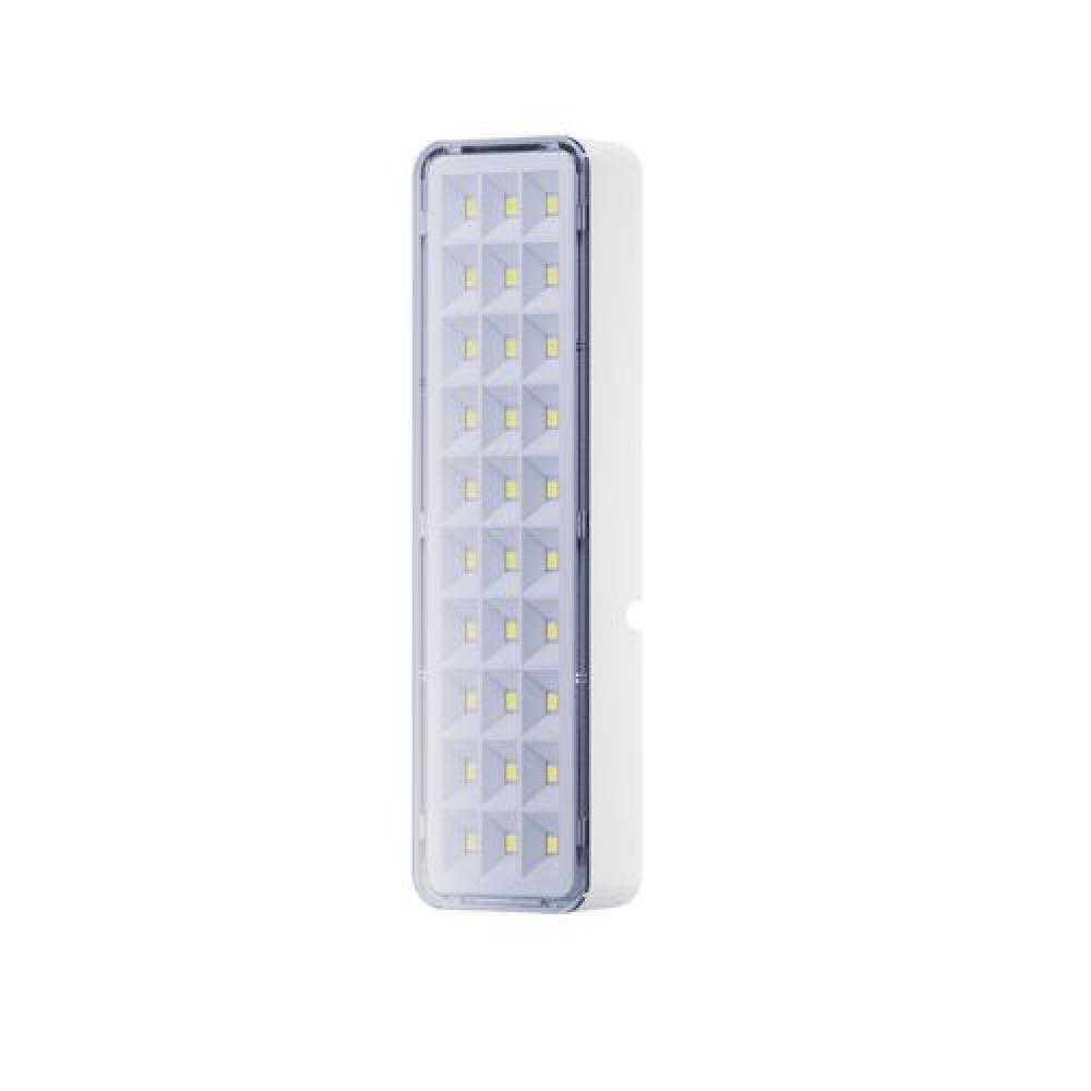 Luminária de Emergência 30 Leds 2w Bivolt - cód 21109 - BRANCO FRIO