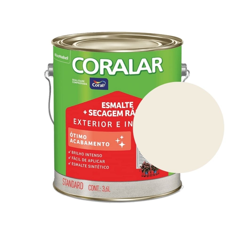 Tinta Esmalte Sintético Coral 3.6L - BRANCO GELO