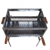 Churrasqueira Inox Retangular Grande Aberta