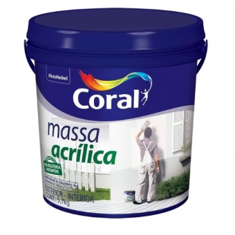 Massa Acrílica Coral 5,7kg Interior e Exterior - Coral
