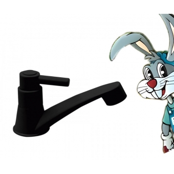 Torneira Lavatório Luxo ABS Black 1/4V C72 - 32771 - Cód:1294472P