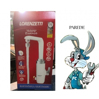 Torneira Eletrônica Essence Lorenzetti Branca Parede - - 5500w - 220v - cód 34280