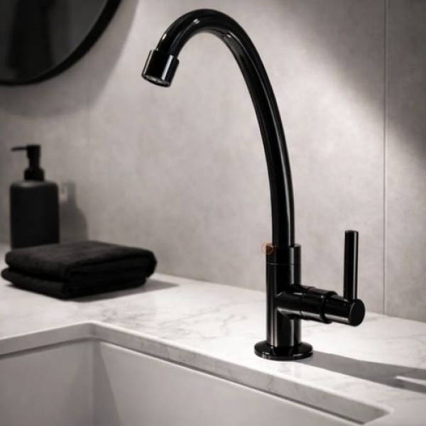 Torneira Bica Movel de Mesa 1/4v  - Black Abs - Cód 33321 - LINHA SINK
