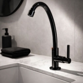 Torneira Bica Movel de Mesa 1/4v  - Black Abs - Cód 33321 - LINHA SINK
