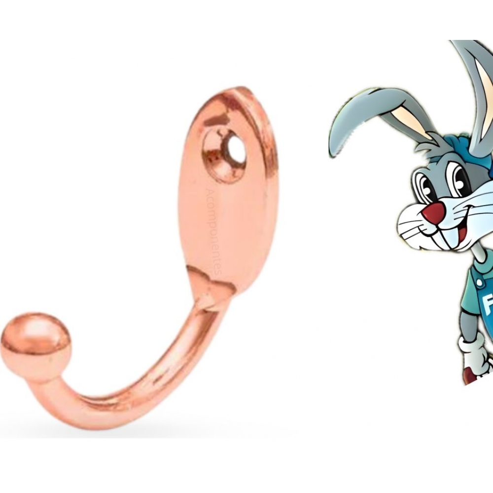 Gancho de Parede Rose Gold Grande - cód 26141 - METAL