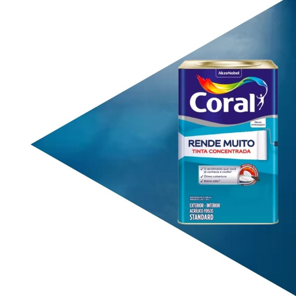 Tinta Coral Rende Muito 16L - Tinta concentrada - AZUL PROFUNDO